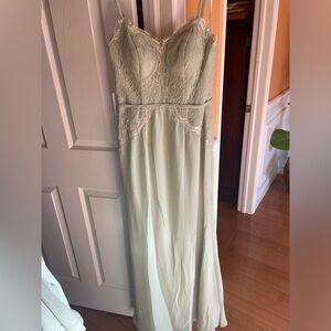 Azazie dusty sage dress size 2 with tags